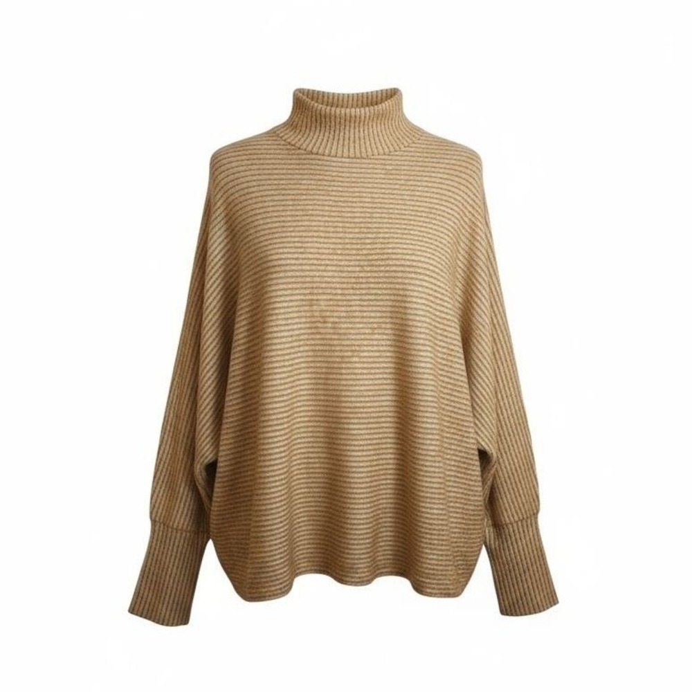 Out From Under Urban Outfitters Striped‎ Mock Neck Sweater Mustard  Cottage USA